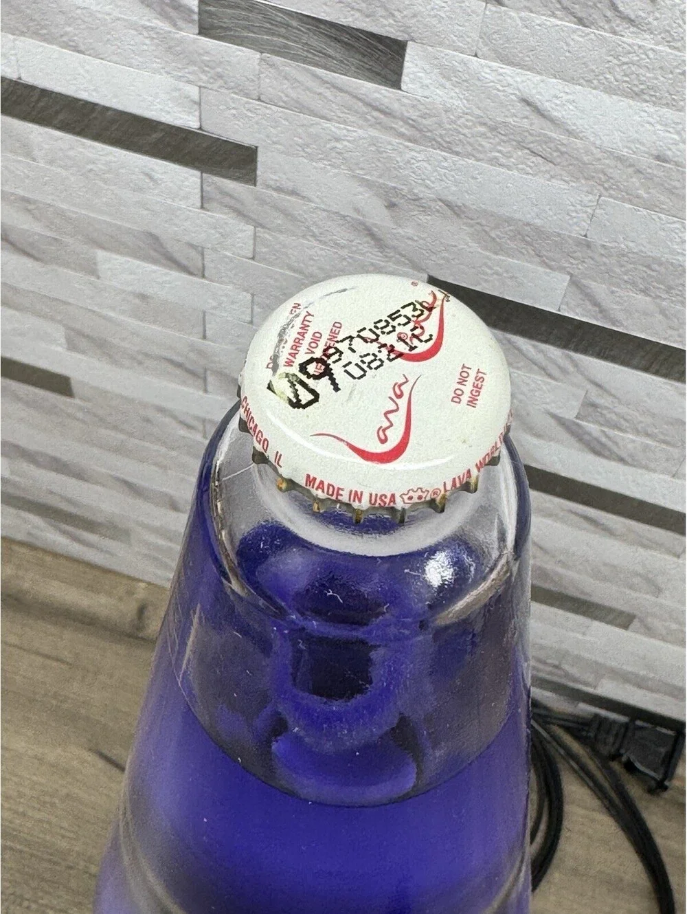Vintage 1997 LAVA LITE Midnight 8409 Lava Lamp Purple Lava & Clear Liquid W Box